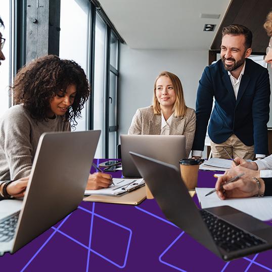 group of recruiters in a meeting
