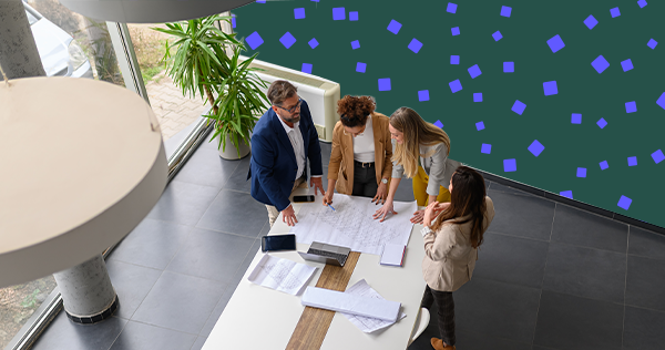 a group working in an office