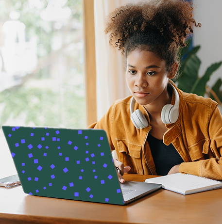 girl with a computer