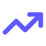 an arrow showing an increase