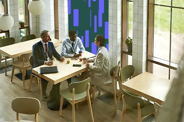 People meeting at a table.