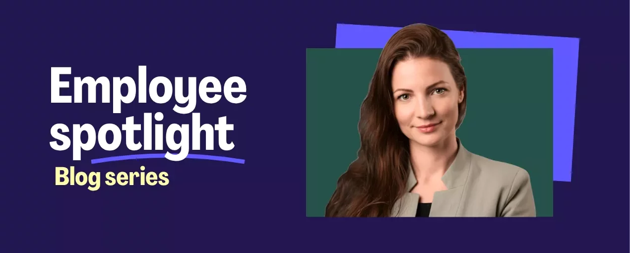 Iulia dragus next to the title: Employee Spotlight 