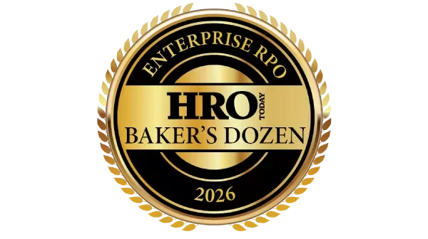 golden logo of Enterprise RPO 2026 - HRO Baker's dozen